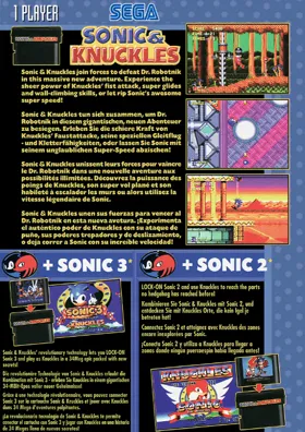 Sonic & Knuckles + Sonic The Hedgehog (World) box cover back